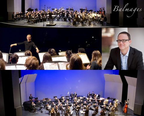 Composer Brian Balmages clinics students at San Diego Winds Festival