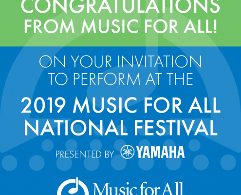 In March (2019), the San Marcos High School Wind Symphony will be performing at the Music For All National Festival in Indianapolis, Indiana. The Wind Symphony is one of only 12 chosen from across the nation this year to perform as a premier ensemble at the festival, moving our concert program onto the national stage for the first time. Our Percussion Ensemble will also be performing at the Music for All National Percussion Festival, making their sixth appearance.
