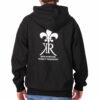 Black/White Zipped Hoodie